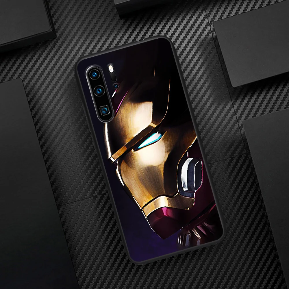 

Super Hero Irons Man Phone Case For Huawei P Mate 10 20 30 40 Pro Lite Smart 2019 2021 black Cell Luxury Etui Pretty Coque