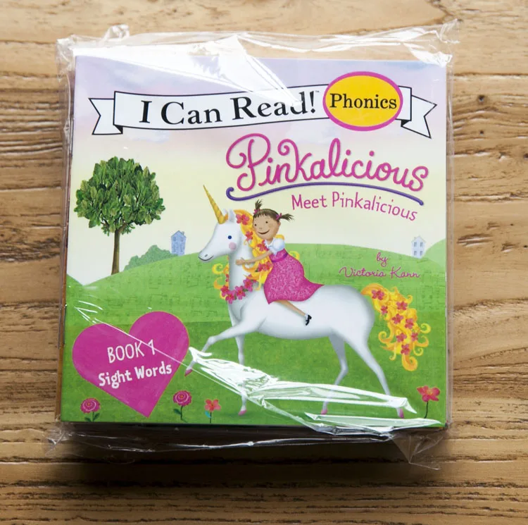 12 книг/набор я могу прочитать Phonics pink alicious My First picture books английская книга для детей