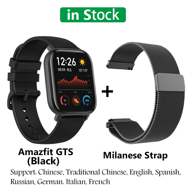 [] глобальная версия Amazfit GTS Смарт часы 5ATM водонепроницаемые 14 дней батарея huami gps спортивные часы для xiaomi IOS Телефон - Цвет: Синий