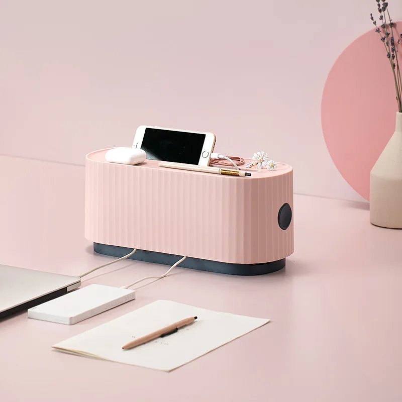 

Home Desktop Wire Storage Box Power Line Storage CasesJunction Box Cable Tidy Storage Box Household Large-capacity 3 Color