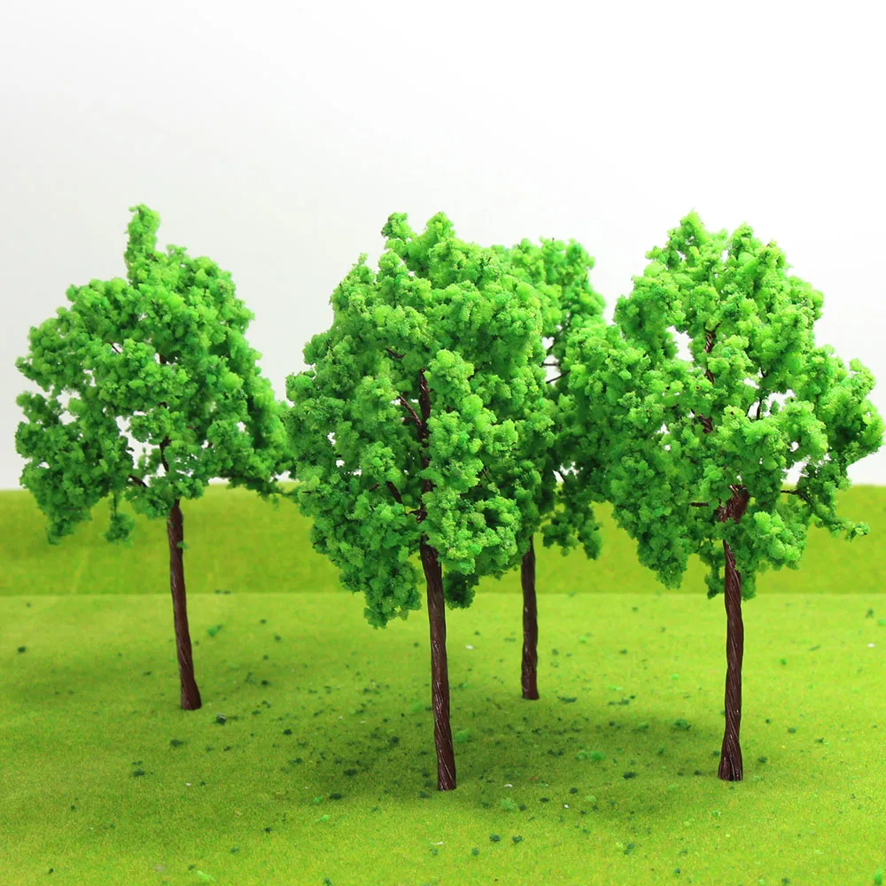4 шт/8 шт в коробке O масштабные модели деревьев 1:50 зеленые деревья Железная