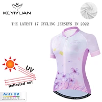 keyiyuan 2022 new summer women cycling jersey tops road bike clothes short sleeve bicycle shirt maillot ciclismo mujer verano