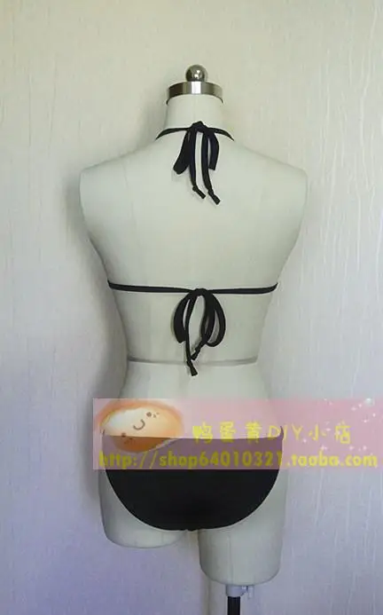 

Anime One Piece Lucy Cosplay Costume Black Color Bikini Custom Swimsuit Cosplay Costume for Women Girls Summer