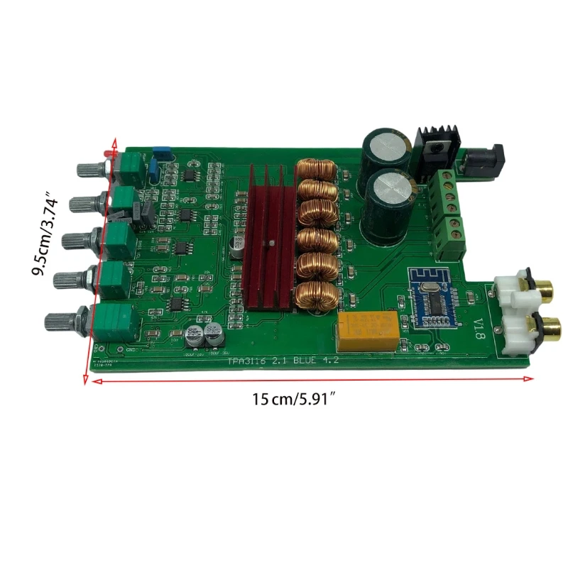 

DP1 TPA3116D2 Digital Amplifier Board 2.1Channel Stereo Bluetooth 5.0 50W*2+100W