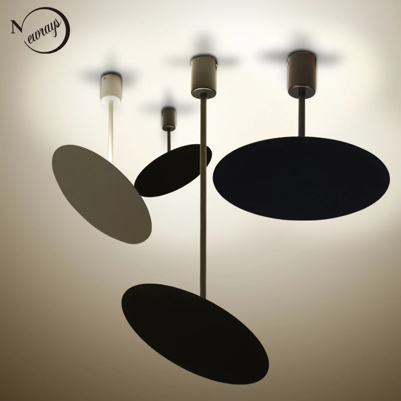 Современный подвесной светильник в стиле арт-деко черный и белый светодиод