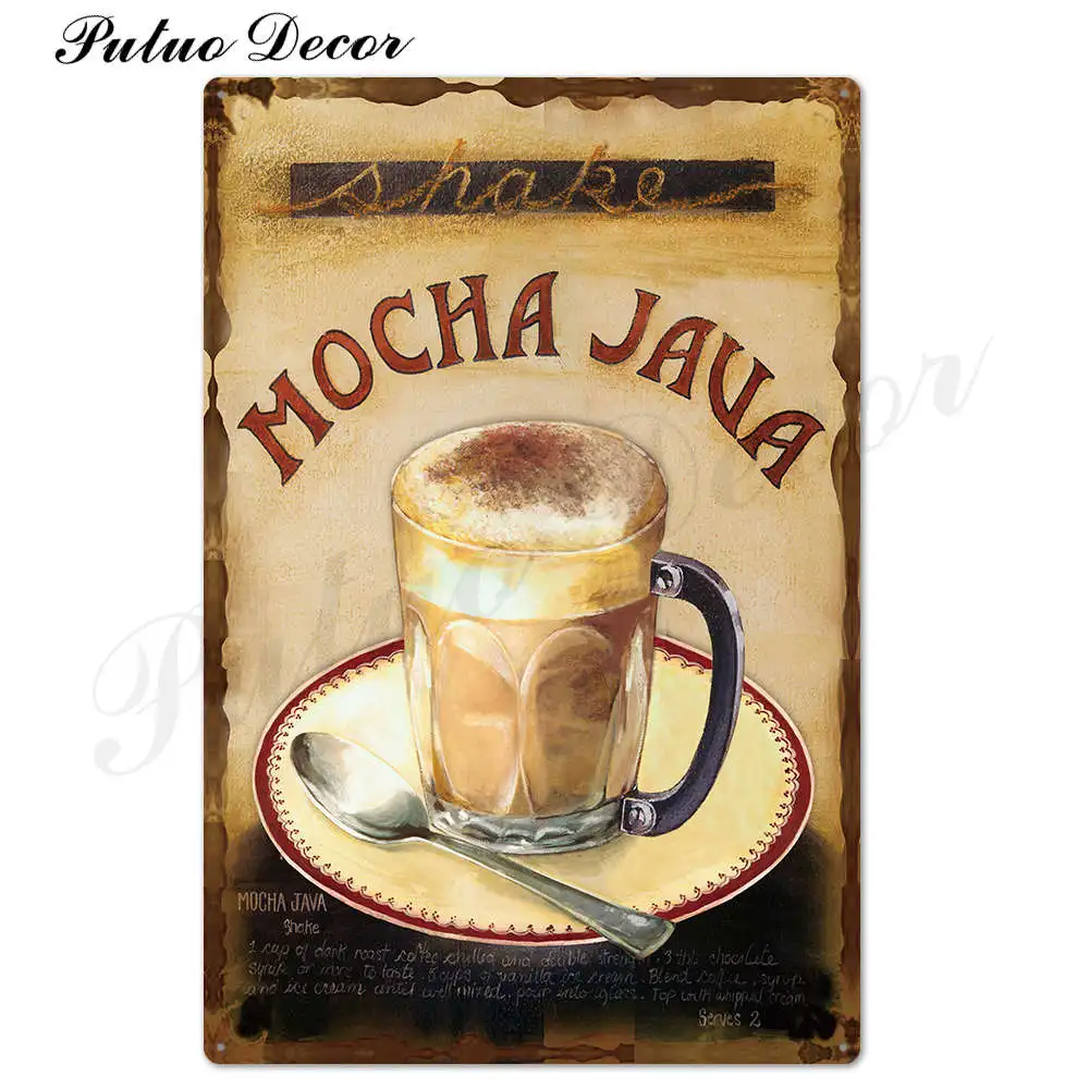 TH0081 Кофе жестяная вывеска Винтаж металлический знак доска Металл Винтаж Настенный декор для Кухня Кофе, ручной стержень, для кафе, для ретро металл Плакаты Железный живопись - Цвет: TH0081
