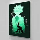 Модульный холст для дома красивый крутой аниме Декор печать Картина Зеленый Deku плакат Современная Настенная картина для гостиной без рамки