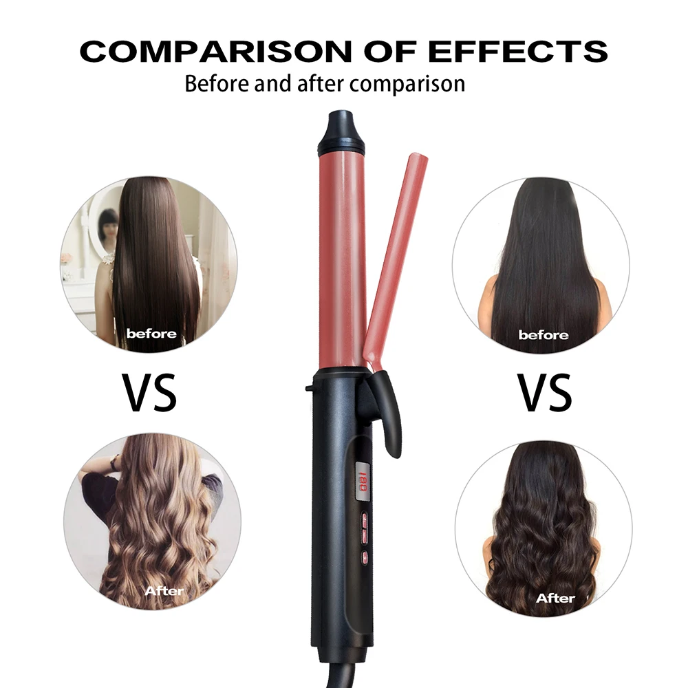 Плойка для завивки волос 9/26 мм розовое золото|Щипцы завивки| |