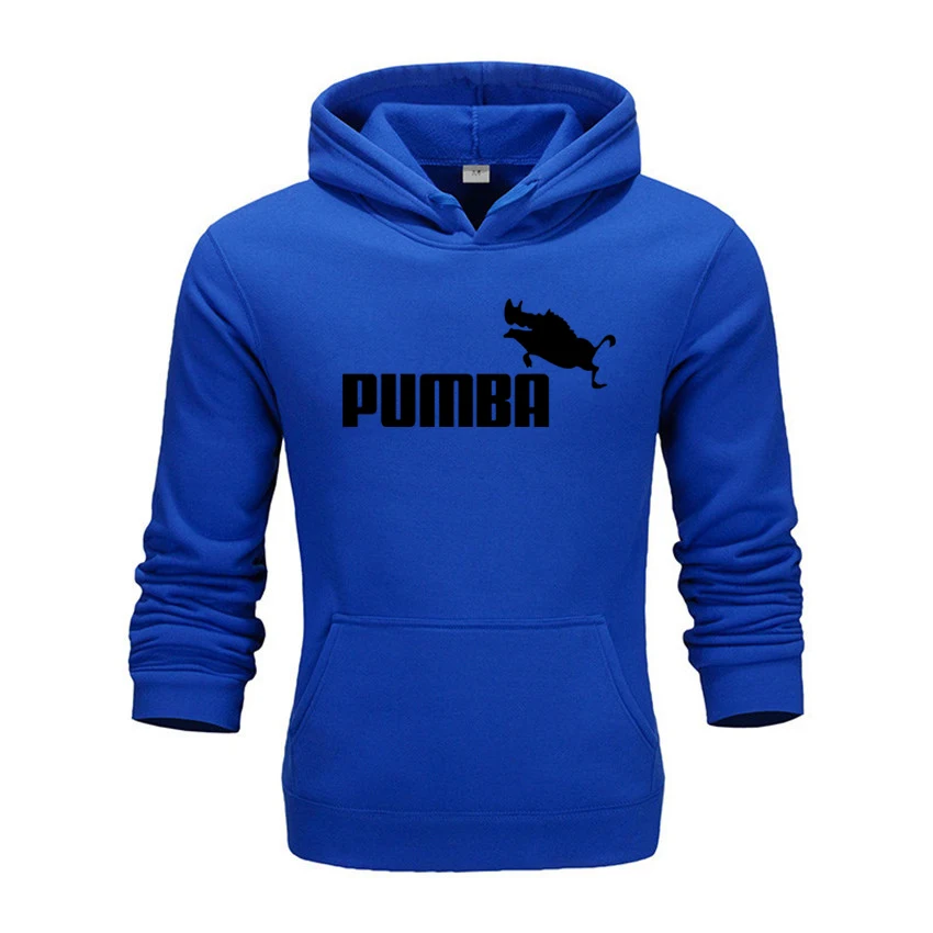 Новинка, Pumba, модные толстовки, Мужская плотная одежда, зимние толстовки, Мужская Уличная одежда в стиле хип-хоп, одноцветная флисовая толстовка с капюшоном, мужская одежда - Цвет: 07