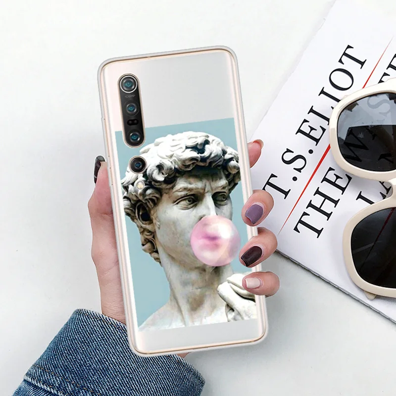 

Funny Mona Lisa David Soft Silicone Clear TPU Phone Case For Xiaomi Redmi Note 5 6A 7A 8A 8T 9s Pro Plus Max Redmi K20 K30 Pro