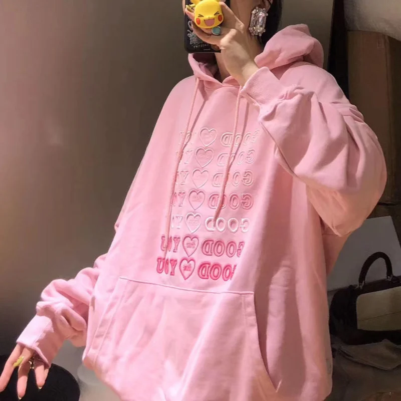 

Толстовка с буквенным принтом женские повседневные Зимние Топы с длинным рукавом, большие размеры, Harajuku толстовки, крутая уличная одежда