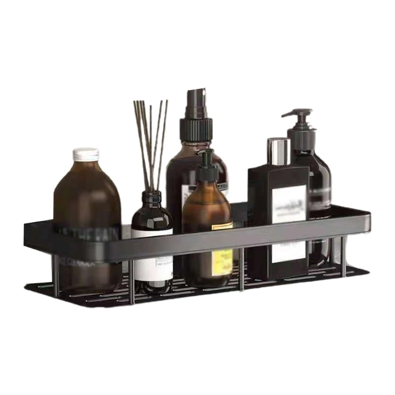 

Multifunctional Bathroom Storage Tray Shampoo Holder Kitchen Shelves Bathroom Organizer Rack with 2 Colors No Drilling