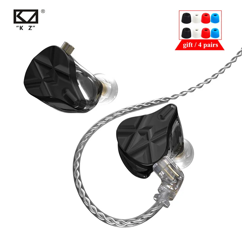 Наушники вкладыши KZ ASF 10 сбалансированные Hi Fi наушники с монитором и функцией