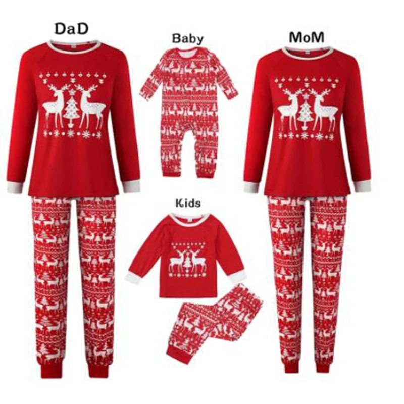 

Рождественские пижамные комплекты для всей семьи Одежда для родителей и детей Домашняя одежда пижамы костюмы новая модная Рождественская ...