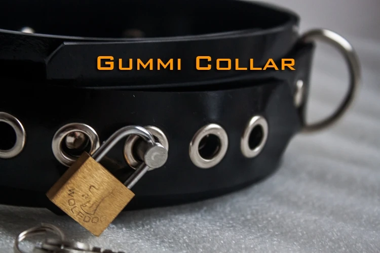 

(FErubber 016) 100% Natural Latex Pure Handmade Rubber Collar The Alternative Dog Slave Bandage Can Be Locked Collar