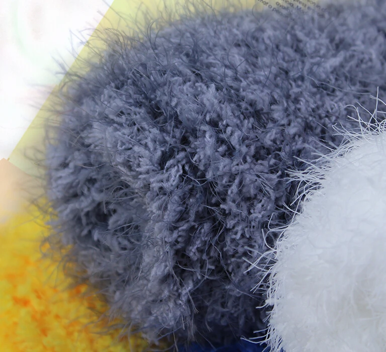 200 г/лот Толстая меховая вязаная шерстяная пряжа для вязания и крючком ручной