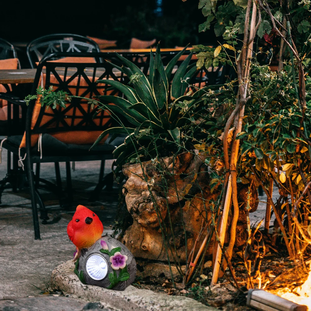 

Artificial Resin Bird Solar Lamp LED Resin Animal Decorative Landscape Lamp