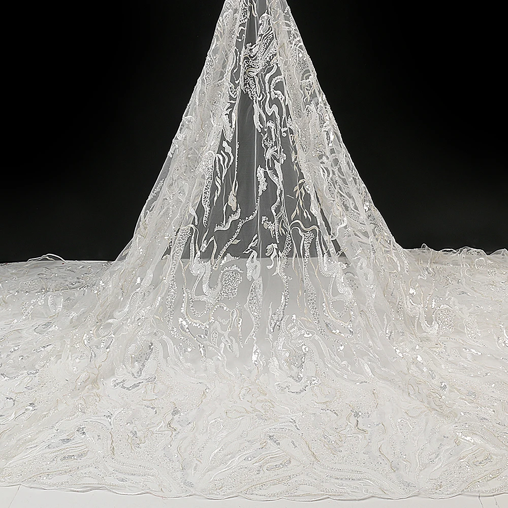 

Ручная работа африканская кружевная ткань с бисером цвета шампанского вышивка Французский нигерийский дизайн стиль высокое качество для п...