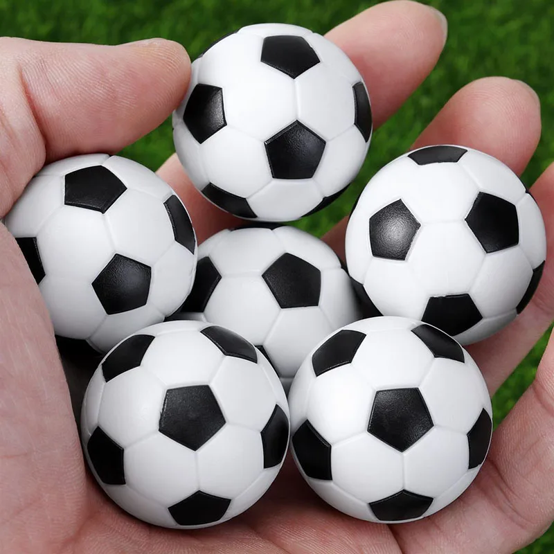 

6pcs 32mm Plastic Soccer Table Foosball Ball mini Kicker Striker White+Black C2