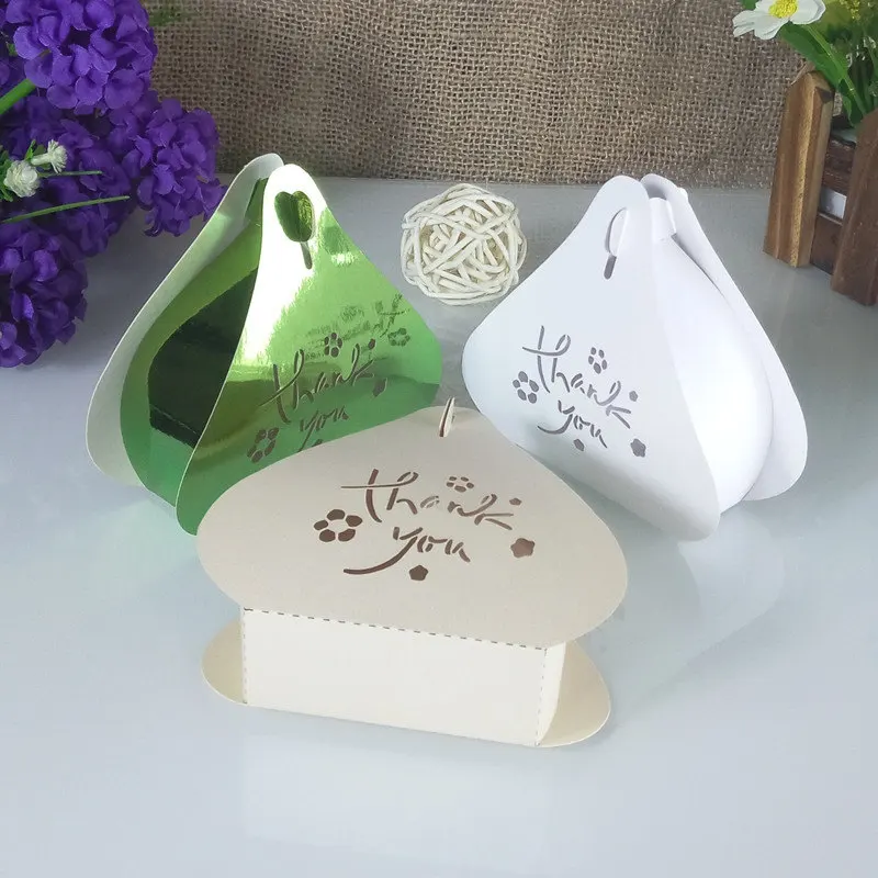 50 шт. лазерная резка персикового цвета конфеты коробки Рождественский подарок