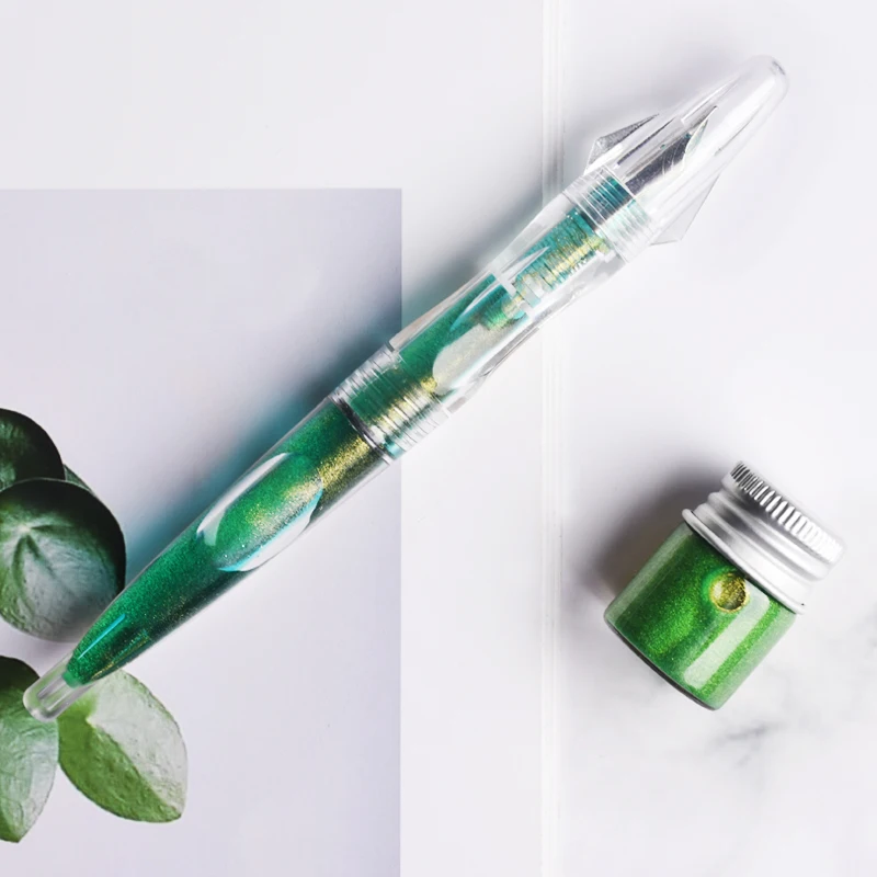 Ручка перьевая прозрачная для письма и каллиграфии демонстрационный карандаш EF F