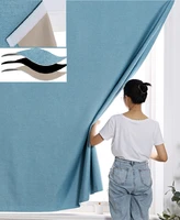 hands free easy install velcro window curtain 99 blackout magic paste sunscreen cortinas for living room kitchen dormitory