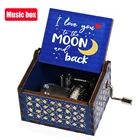 Оптовая продажа, деревянная декоративная Музыкальная шкатулка с ручкой, множество тем, королева, подарок на день рождения, Рождество, День матери, свадьбу, кофейник