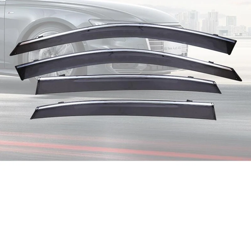 

4 Pcs/set FOR NEW Audi A6 Window Visor 2019 2020 Weather Shield Window Waterproof Visor A6L Accessories Car Modification