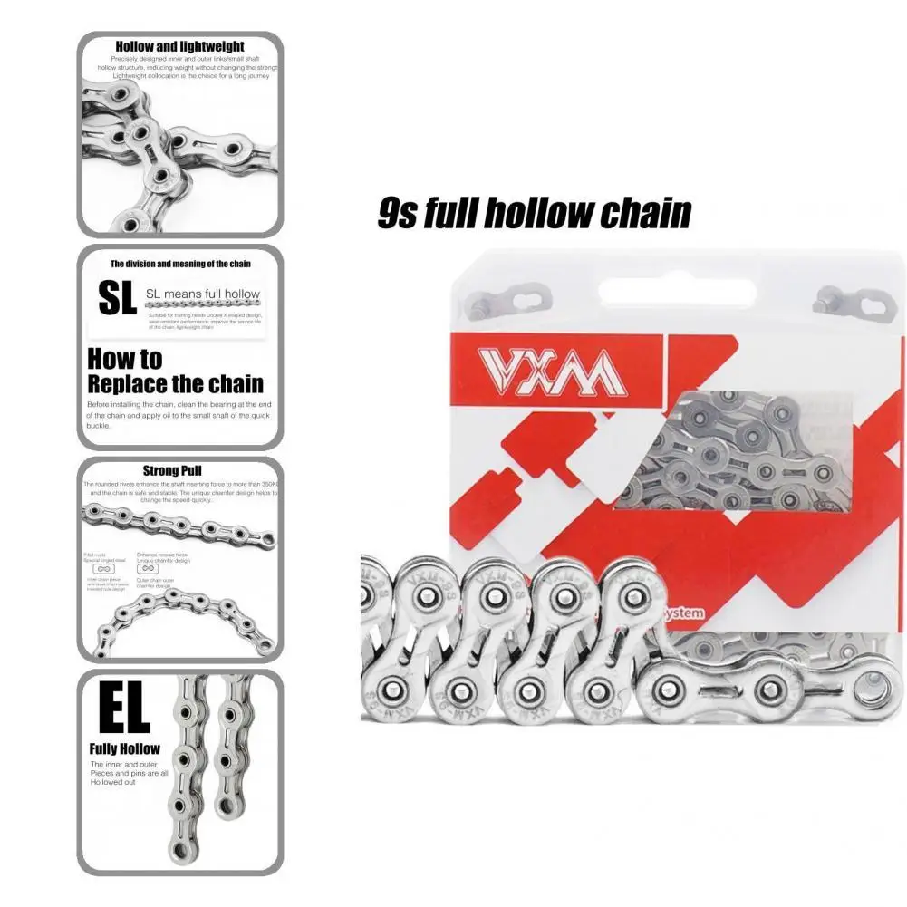 

Bicycle Chain Steel Bike Chain Link Heat Resistant Smooth Shifting High-quality Impact Resistant Bicycle Chain
