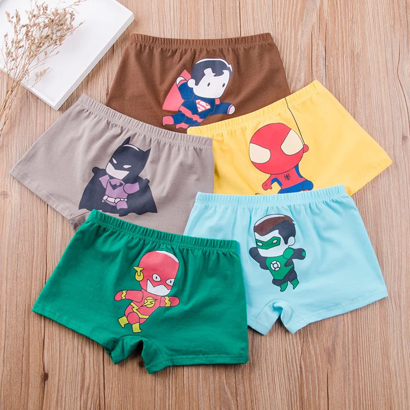 

4/pcs Children's Underwear Boys Cotton Boxer Four Corners Kids Underwear Baby Briefs Shorts 2-14 years