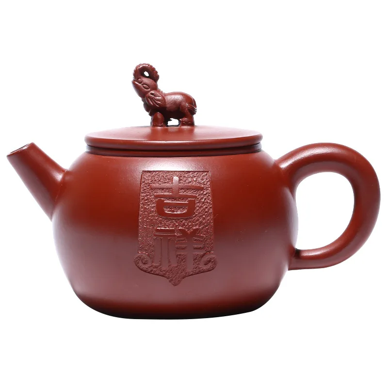 

Yixing famous hand-made purple clay pot raw ore Dahongpao Jixiang Ruyi teapot online business