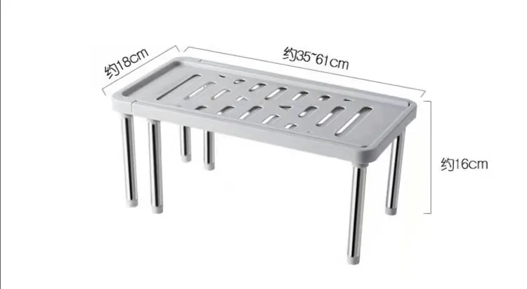 

Stainless Steel Adjustable Home Closet Organizer Storage Shelf Shoe Rack Cabinet Holders Kitchen Home Storage Organizer Holder 4