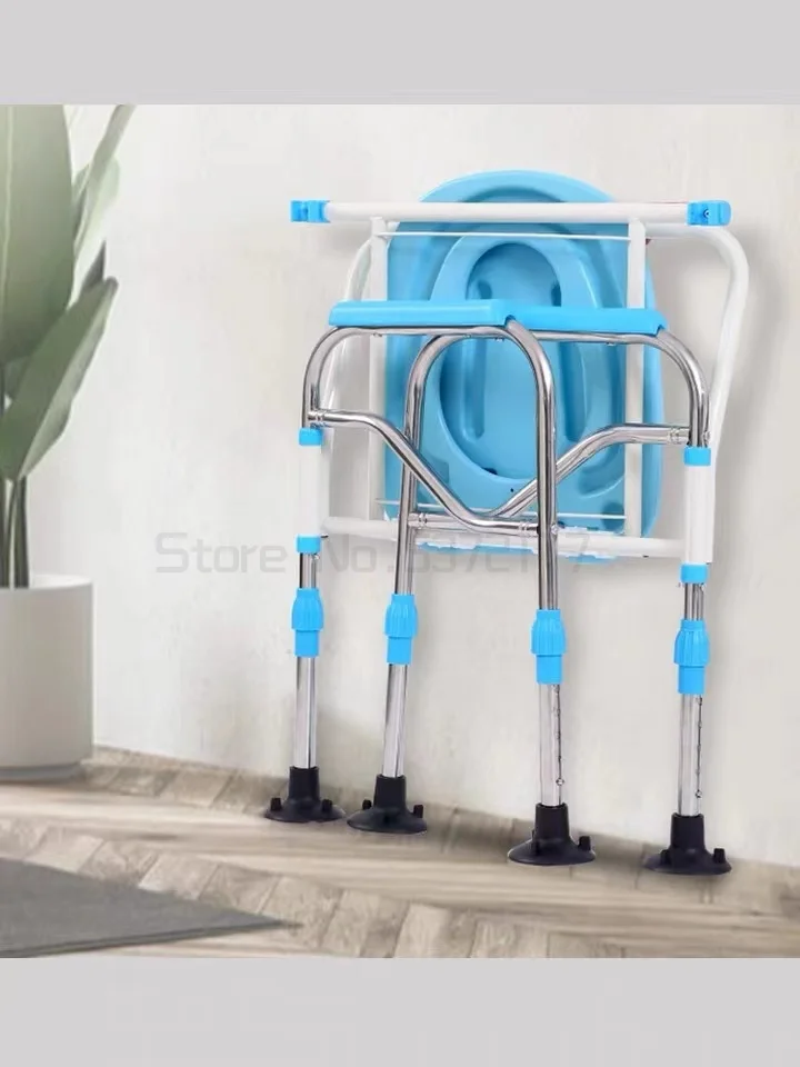 구매 접이식 휴대용 침대 옆 욕실 변기 화장실 편리한 화장실 좌석 샤워 의자 노인들을위한 미끄럼 방지 다리