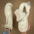 Сапоги женские зимние из натуральной кожи, на меху, на платформе, размеры 42, 41