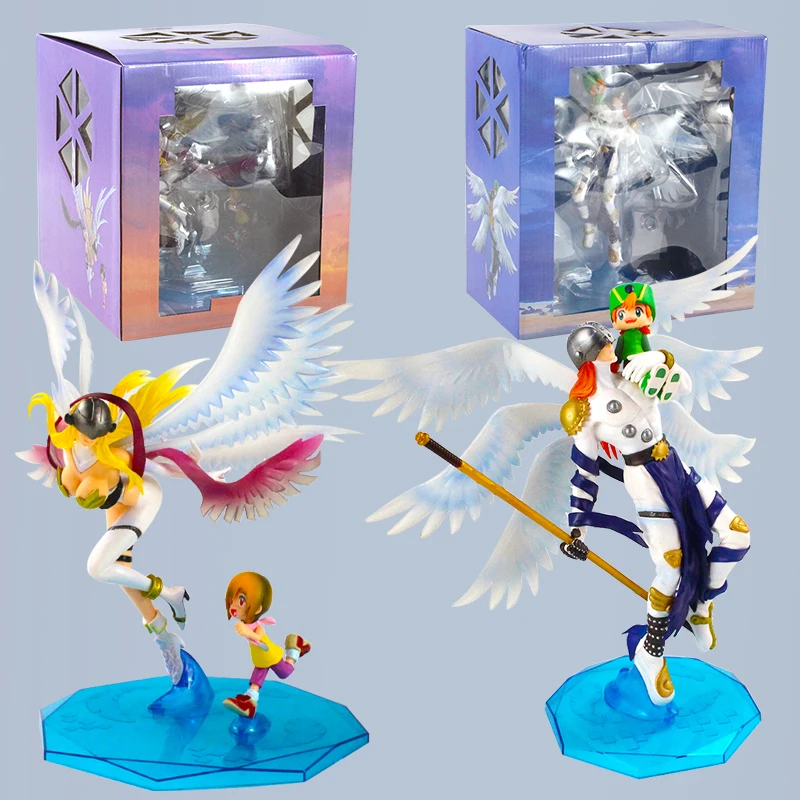 

Аниме Digimon Приключения Angemon Angewomon фигурка Такаши Ягами Хикари ПВХ модель игрушки коллекционные куклы