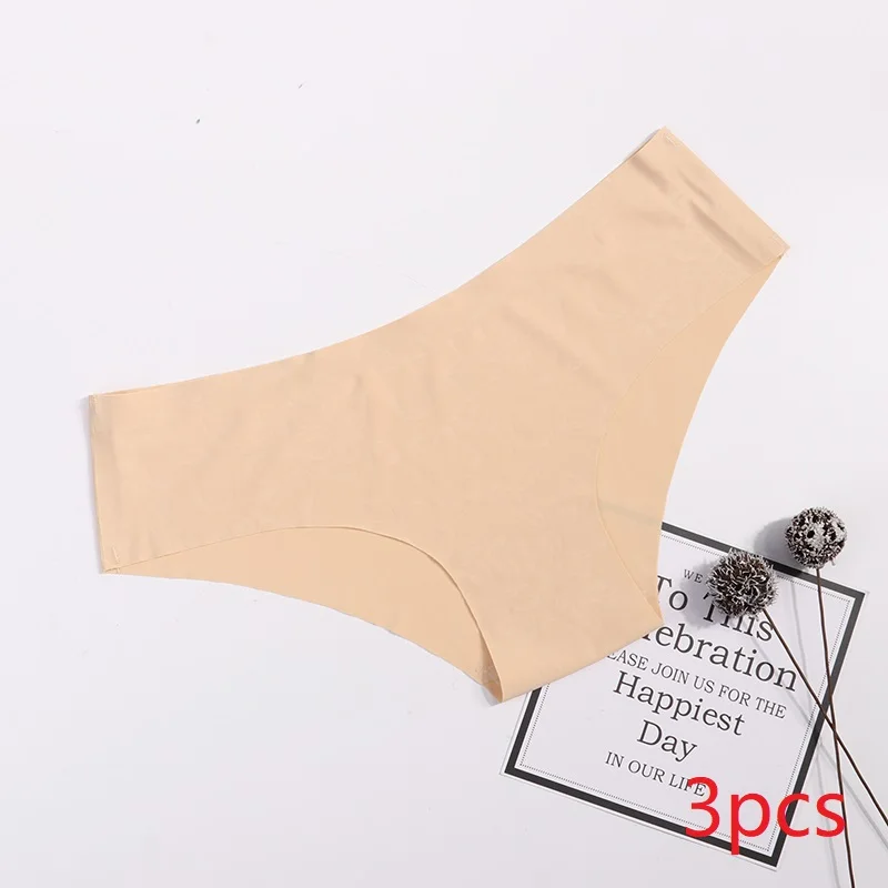 Beige Горячая Распродажа, бесшовные Повседневные трусики, нижнее белье, женские трусики, бесследные, необработанные, сексуальное нижнее белье, хипстерские трусы, интимная Новинка - Цвет: Beige
