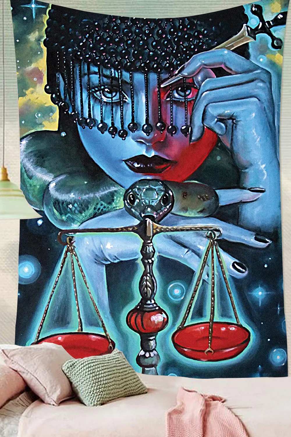 Открытки Simsant Таро гобелен хиппи смело девушка Луна Звезда искусство настенный