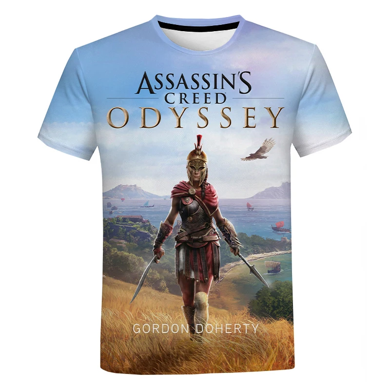 

Summer new movie series men and women 3D printing T-shirt fashion casual T-shirt Assassin's Creed printing casual clothing short