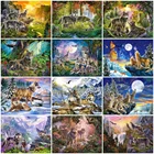 KAMY YI DIY 5D алмазная вышивка полный квадратный Волк пакет мозаика Стразы крестиком наперсток