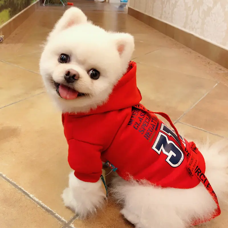 

Cotton Pet Dog Clothes Hooded Sportswear Autumn Spring Letter Printing Casual Cat Dogs Clothing Fashion Puppy Kitten Jacket Coat