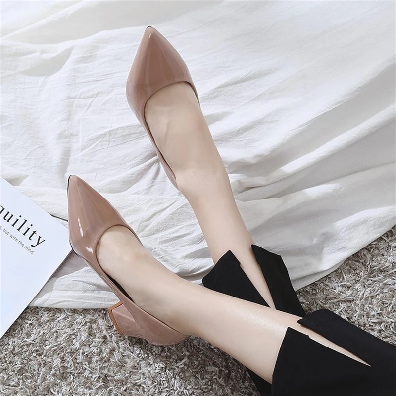 

Fashion Pointed Toe High Heels Female Pumps Sexy Bride Party Shallow Mouth Womens Shoes New Simple Office Shoes Women Black