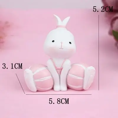 Kawaii с милым кроликом; сказочный сад, миниатюра фигурки моды стол служебный автомобиль аксессуары для украшения дома, рождественский подарок для девочек - Цвет: D