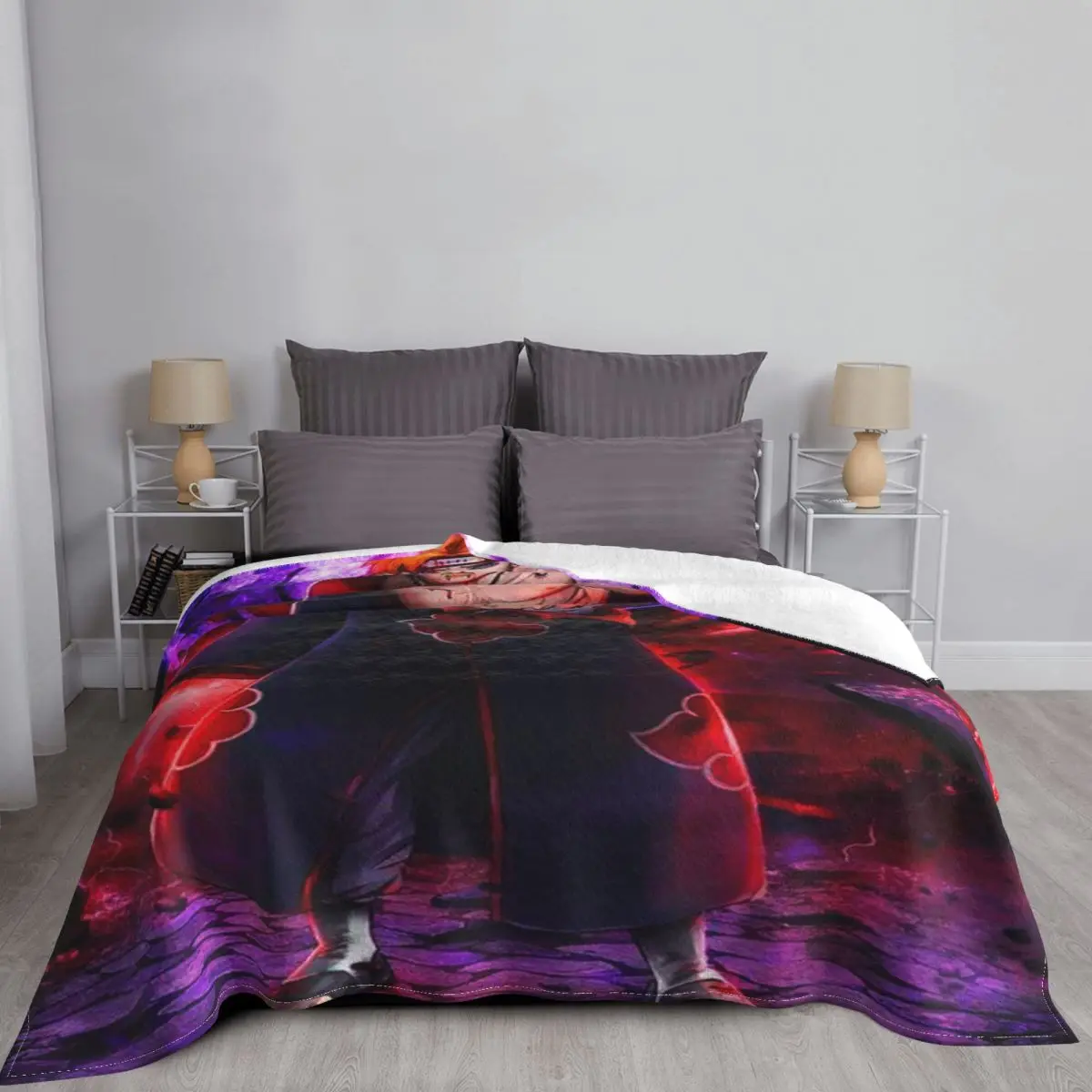 Shippuden-Manta a quadros Akatsuki 212 colcha para cama sofa funda sofda 135 mantas Baby | Дом и сад