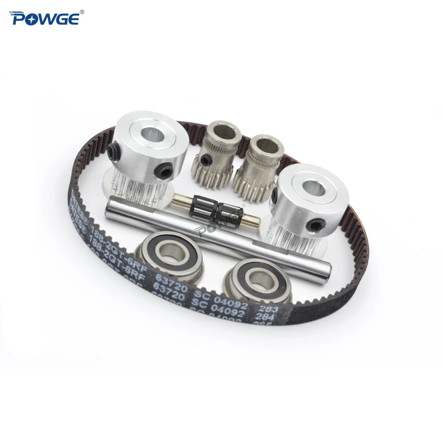 Набор экструдеров POWGE VORON M4 2GT 20T зубчатый шкив 188-2GT GT2 петля для ремня 5x50 мм