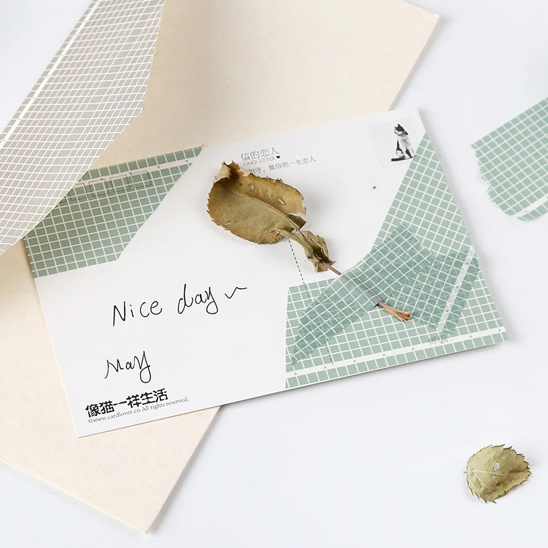 5 м Васи скотч клетчатая широкая записываемая офисная Клейкая Лента Скрапбукинг