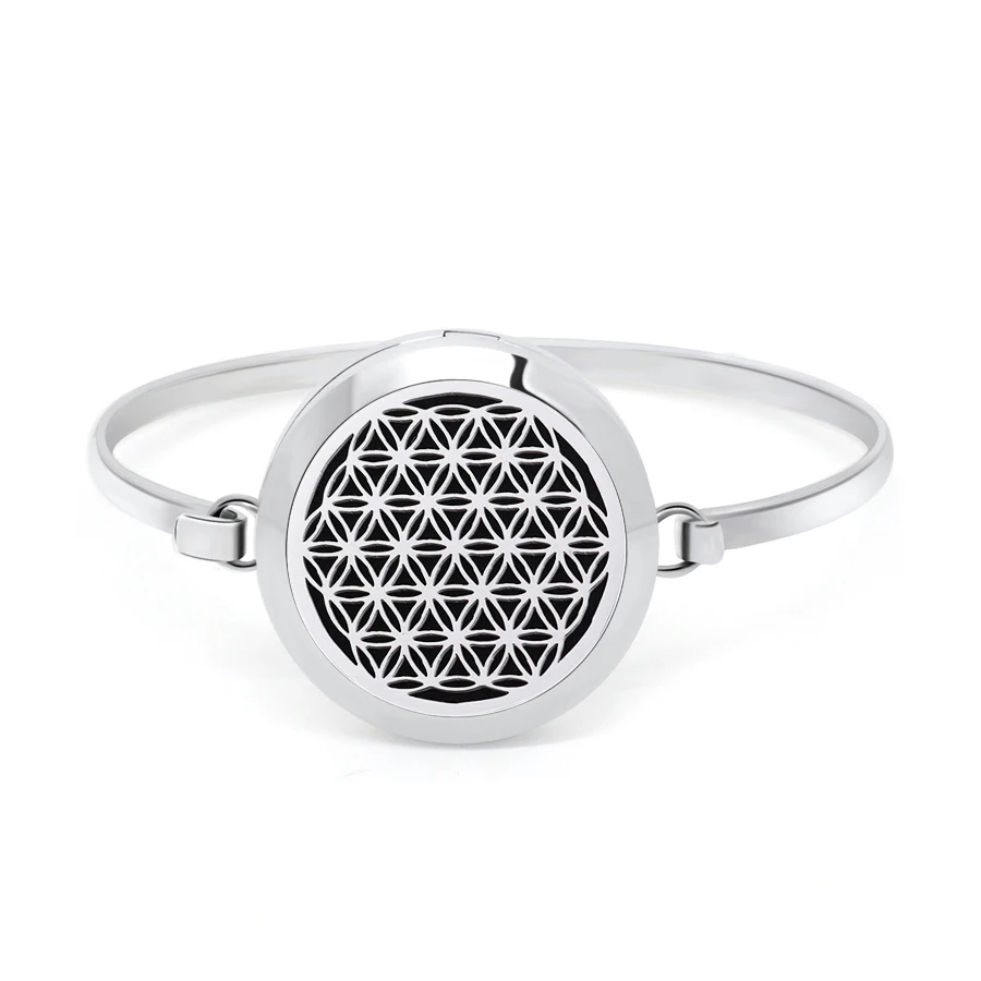 Новый браслет с диффузором для ароматерапии изображением цветов жизни 30 мм