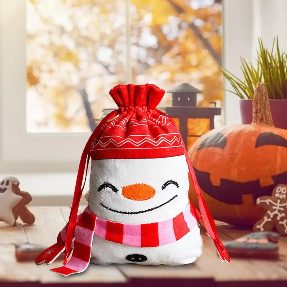 

Smiling Face Candy Goodie Bags Christmas Drawstring Gift Bags Party Favors Non-Woven Fabric Backpack Wedding Birthday Package