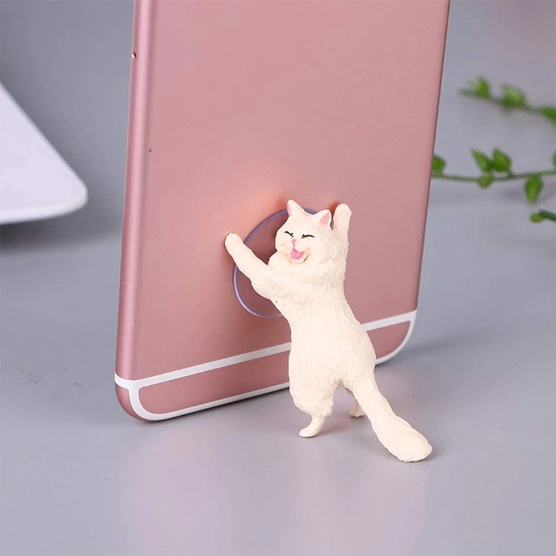 Cute Cat Mobile Phone Holder Suction Cup Desktop Stand Tablet Stent Kitten Gifts