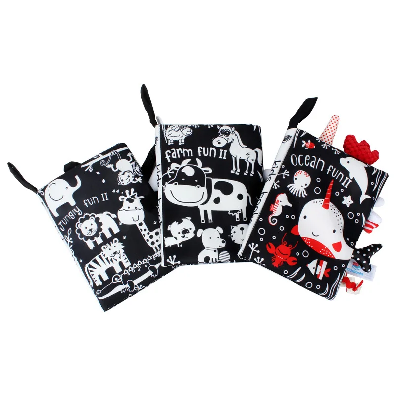 

Baby Early Learning Cloth Book Parent-child Interaction Sound Paper Baby Tears Dinosaur Ocean Tail Cloth Book Toys