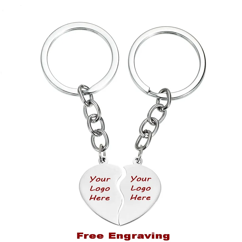 

Free Custom Engraving Name, Date, Sentence, Words Keychain For Couples Valentine Gift Women Men Jewelry Keyring